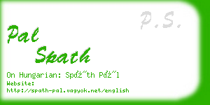 pal spath business card